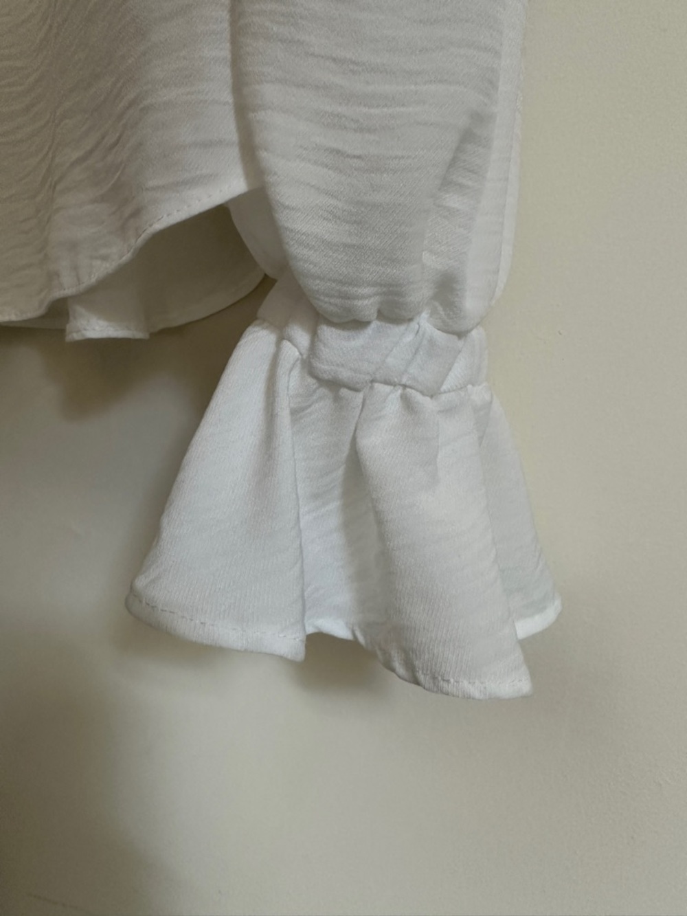 ASOS White Ruffle Sleeve Button Down - Picture 8 of 9
